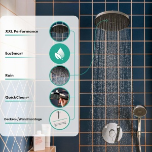 Dus cu cap de dus hansgrohe Activera S, 240 mm, EcoSmart, crom - Img 2