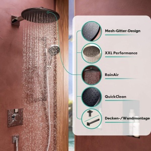 Dus cu efect de ploaie hansgrohe Raindance Alive S 300 mm, Negru Mat, 1 Strala - Img 2