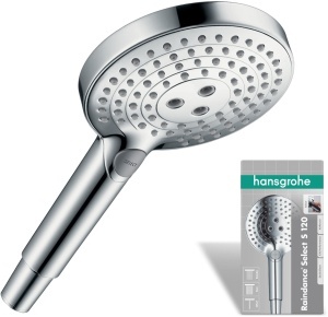Dus cu mana hansgrohe Raindance Select S, 125 mm, 3 tipuri de jet, crom