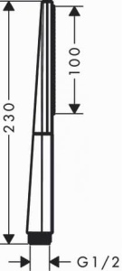 Dus cu mana hansgrohe Rainfinity 100mm, crom, design elegant - Img 3