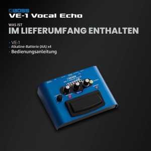 Efecte vocale BOSS VE-1 cu 7 tipuri de efecte, alimentare baterie sau retea, culoare albastra - Img 7