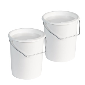 Eimer pentru alimente Westmark 3L, 2 bucati, plastic, alb