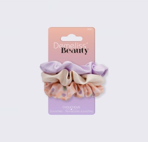 Elastic pentru par Demeliss Beauty, 3 bucati, culori moderne, mare - Img 2
