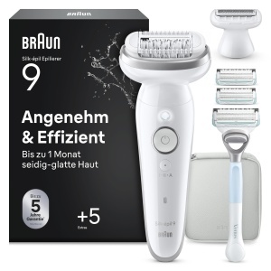 Epilator Braun Silk-epil 9-130, WetDry, AlbRoz, 40 MicroGrip-Pinzetten