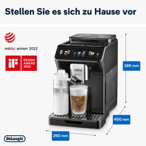 Espressor automat DeLonghi Eletta Explore ECAM45267G 50 bauturi LatteCrema Cold Brew Touchscreen Gri inchis - Img 9