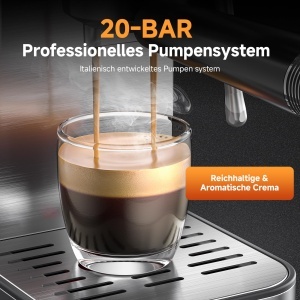 Espressor cafea AMZCHEF cu 20 Bar, 1350W, cu touchscreen LED si spumator de lapte - Img 2