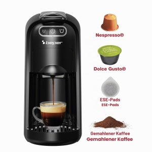 Espressor cafea Beper Amata 4-in-1, 1400 W, 700 ml, 20 Bar - Img 3