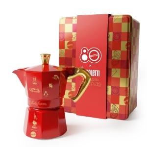 Espressor cafea Bialetti Moka Express Mattel Edition, 3 cesti, 130 ml, rosu