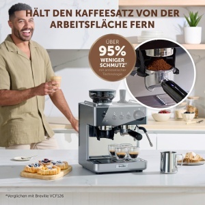 Espressor cafea Breville Barista Classic, 15 bar, negru si argintiu - Img 3