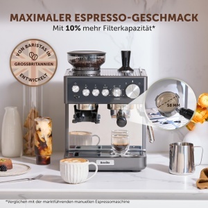 Espressor cafea Breville Barista Sense, 15 bar, negru, cu rasnita integrata - Img 2