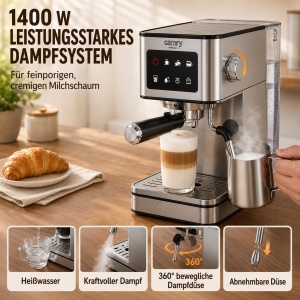 Espressor cafea Camry CR 4389, 7 in 1, 20 bar, 1.7L - Img 5
