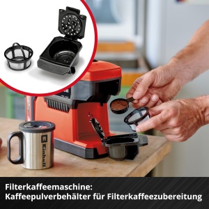 Espressor cafea Einhell TE-CF 18 Li-Solo, capacitate 240 ml, 2-in-1, portabil - Img 6