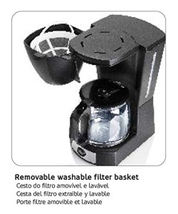 Espressor cafea HAEGER CAFE Noir, 12 cesti, 680 W, cu functie anti-tropire - Img 5