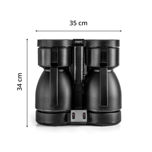 Espressor cafea KRUPS Duothek KT8501, 2 cani, 16 cesti, negru - Img 6