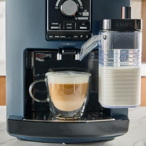 Espressor cafea Krups Harmony Milk EA5094E0, 5 specialitati, compact, albastru - Img 5