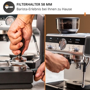 Espressor cafea Krups Precision XP801T10, manual, cu mojar, 30 setari de macinare - Img 3