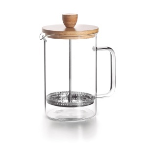 Espressor cafea Lacor 62161, 1L, 8 cesti, inox si bambus