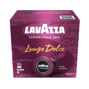 Espressor cafea Lavazza A Modo Mio Lungo Dolce, 16 capsule, 100 Arabica, Intensitate 613