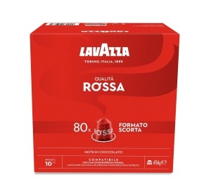 Espressor cafea Lavazza Qualita Rossa, 80 capsule, intensitate 1013, aromatizat