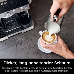 Espressor cafea Ninja Luxe Premier 3-in-1, 25 setari de macinare, argintiu - Img 6