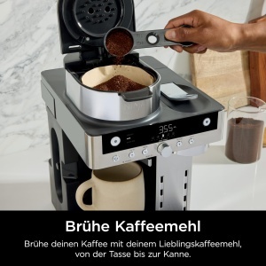 Espressor cafea Ninja Prestige CFN802EU, 2-in-1, 1.8 L, cu spumator de lapte, negru - Img 2