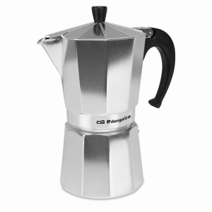 Espressor cafea Orbegozo KF 900, capacitate 9 cesti, aluminiu, ergonomic