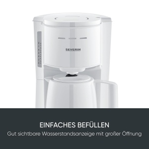 Espressor cafea Severin KA 9309, 1 L, 1000 W, alb, cu 2 termokanne - Img 5