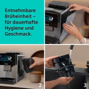 Espressor cafea Siemens EQ900, 2 recipiente pentru boabe, display tactil 6.8, argintiu - Img 9
