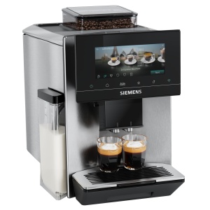 Espressor cafea Siemens EQ900 iAroma, personalizare, display tactil 6.8, argintiu