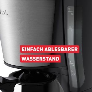 Espressor cafea Tefal Subito CM5S1DE0, 1,25 l, NegruInox, Filtru permanent - Img 7
