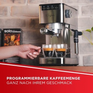 Espressor manual Polti Coffea P10S 13L compatibil cafea macinata si ESE Pads argintiu - Img 5