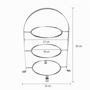 Etagera 3 Nivele APS din Metal Cromat pentru 3 Teli de max. 27 cm, Inaltime 43 cm - Img 4