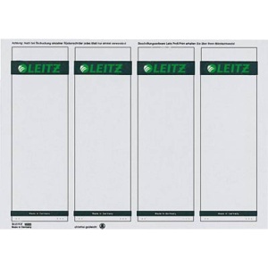 Etichete autoadezive pentru dosare Leitz, 100 bucati, gri, 62 x 192 mm
