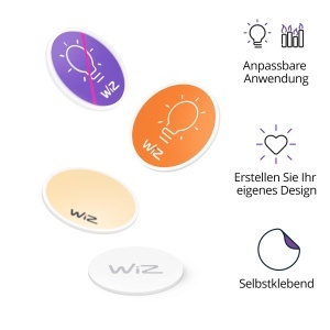 Etichete NFC WiZ, control inteligent al iluminatului, set de 4 bucati, autoadezive - Img 2