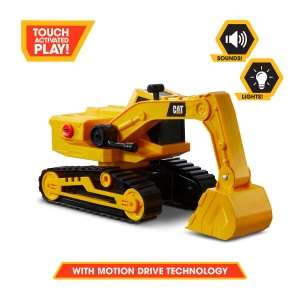 Excavator cu lumini si sunete CAT Power Hauler, interactiv, pentru copii de la 3 ani - Img 6