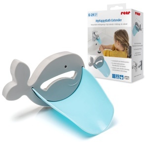 Extensie robinet reer MyHappyBath albastru-gri pentru copii montare universala