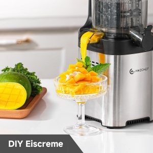 Extractor de suc AMZCHEF, 130 mm, 180W, inox, silentios - Img 7