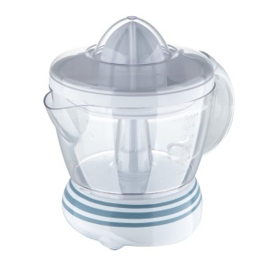 Extractor de suc Bergner NOIA 40W 1.2L cu motor automat si container transparent, albastru-alb