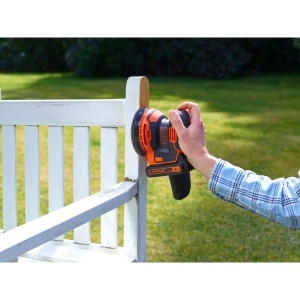 Exzenterschleifer BlackDecker BDCROS18N 18V, cu Staubfangbehalter, NegruPortocaliu - Img 2