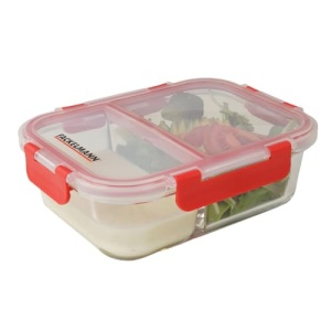 Fackelmann Cutie Depozitare cu Separator 1050 ml TransparentRosu - Img 16