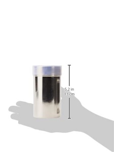 Fackelmann Grobstreuer Dozator condimente din inox ArgintiuAlb 13x7 cm - Img 2