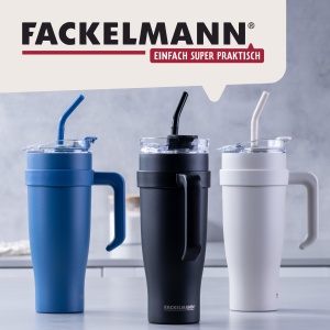 Fackelmann Isoliertrinkbecher XXL 1200 ml Albastru Inox Dublu Izolat - Img 6