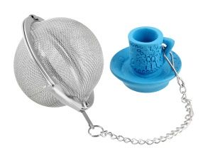 Fackelmann Teeball din otel inoxidabil cu atasament decorativ 75 x 4 x 5 cm
