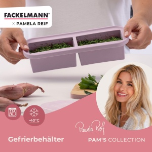 Fackelmann x Pamela Reif Set 2 Recipiente Congelare 250 ml Lavanda Silicon Rezistent - Img 2