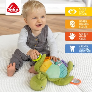 Fehn Activity Meeresschildkrote XL 043136 Jucarie pentru dezvoltare senzoriala si motorica 38x33 cm - Img 2