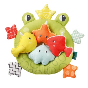 Fehn Bath Animal Frog Bath Bath Landing Plase - Jucarie de baie pentru bebelusi pentru cada - Jucarie de apa plutitoare pentru distractie vesela la baie - Jucarii de cada pentru bebelusi si copii mici de la 0+ luni