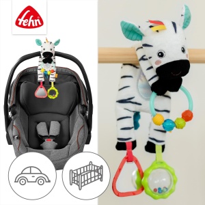 Fehn Bean Bag Zebra 049077 Jucarie Motorica pentru Bebelusi 0 luni - Img 4