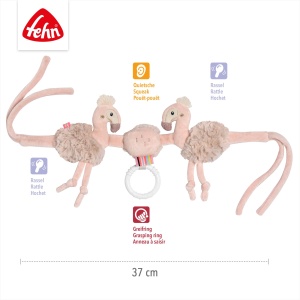 Fehn Kinderwagenkette Flamingo 042337 Jucarie Interactiva pentru Bebelusi 0 luni - Img 4