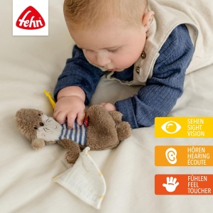 Fehn Knister-Otter 047097 Jucarie interactiva pentru bebelusi cu raschelpapier si materiale diverse - Img 2