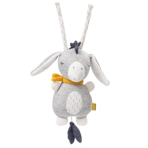 Fehn Natur Mini Jucarie Muzicala Esel 052015 Melodie Brahms Wiegenlied Bumbac Organic